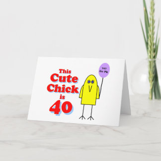 Cartão Pintinho bonito é 40!