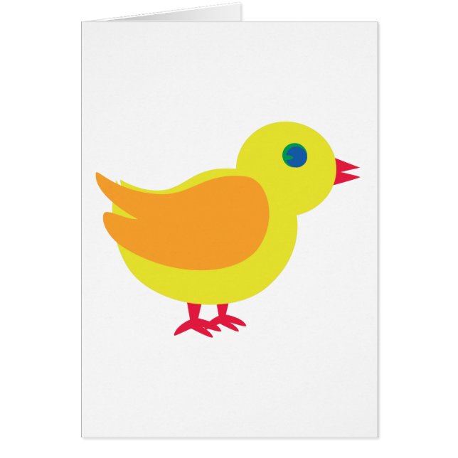 Cartão Pintinho brilhante (Frente)