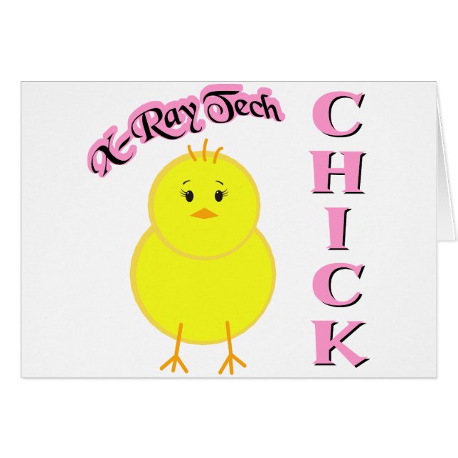 Cartão Pintinho da tecnologia do raio X (Frente Horizontal)