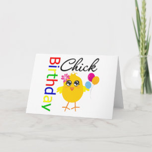 Cartão Pintinho de aniversário