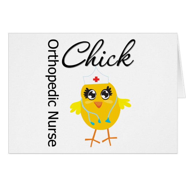 Cartão Pintinho de Enfermeiro Ortopédico v1 (Frente Horizontal)