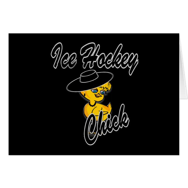 Cartão Pintinho de Hóquei no Gelo nº 4 (Frente Horizontal)