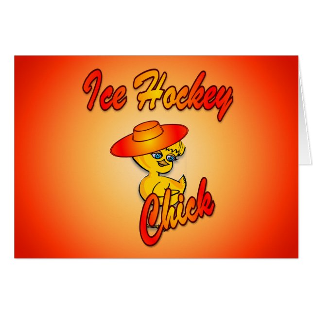 Cartão Pintinho de Hóquei no Gelo nº 5 (Frente Horizontal)