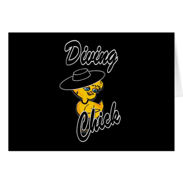 Cartão Pintinho de mergulho nº 4 (Frente Horizontal)