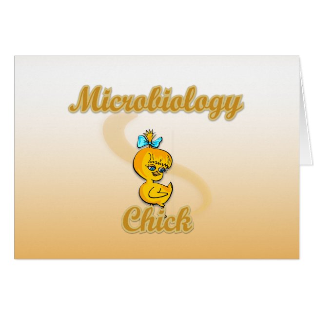 Cartão Pintinho de microbiologia (Frente Horizontal)