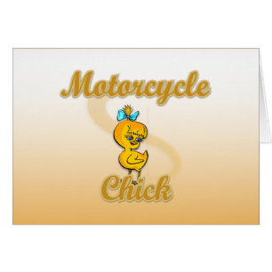 Cartão Pintinho de motocicleta