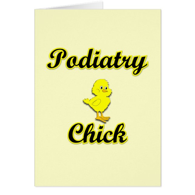 Cartão Pintinho do Podiatry (Frente)