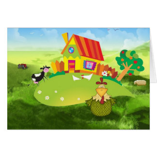 Cartão Pintinho dos fazendeiros