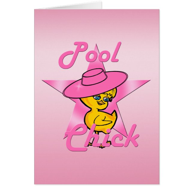 Cartão Pintinho nº 8 da piscina (Frente)