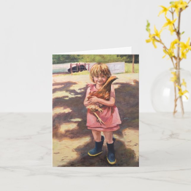 Cartão Pintinho "n Boots (Flor Amarela)