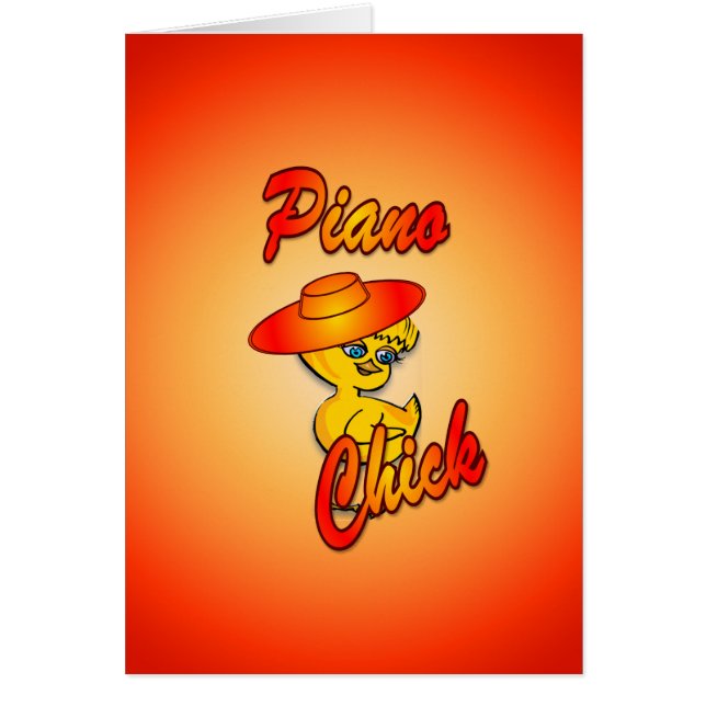 Cartão Pintinho Piano nº 5 (Frente)