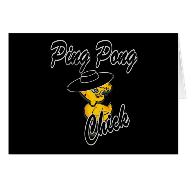 Cartão Pintinho Ping Pong nº 4 (Frente Horizontal)