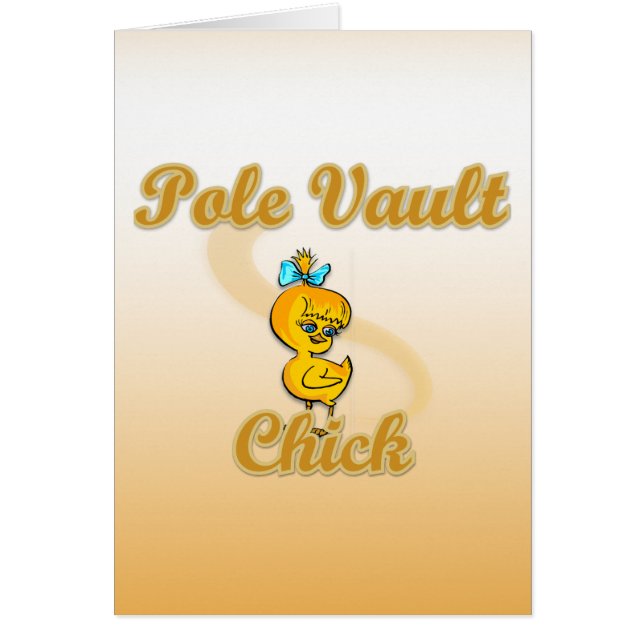 Cartão Pintinho Pole Vault (Frente)