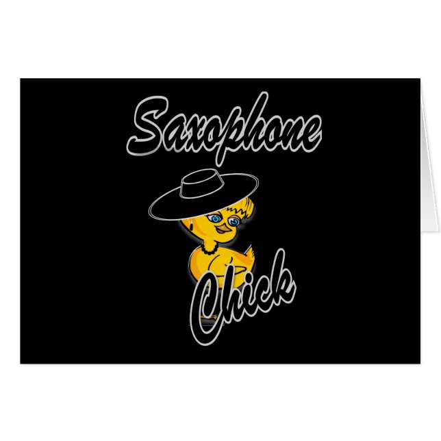 Cartão Pintinho Saxofone nº 4 (Frente Horizontal)