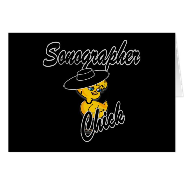 Cartão Pintinho Sonógrafo nº 4 (Frente Horizontal)