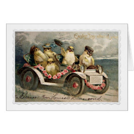 Cartão Pintinhos de Páscoa Vintage