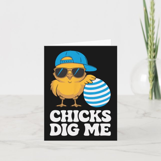 Cartão Pintinhos Me Cavam Páscoa Toddler Boys Men Kids Ha (Frente)