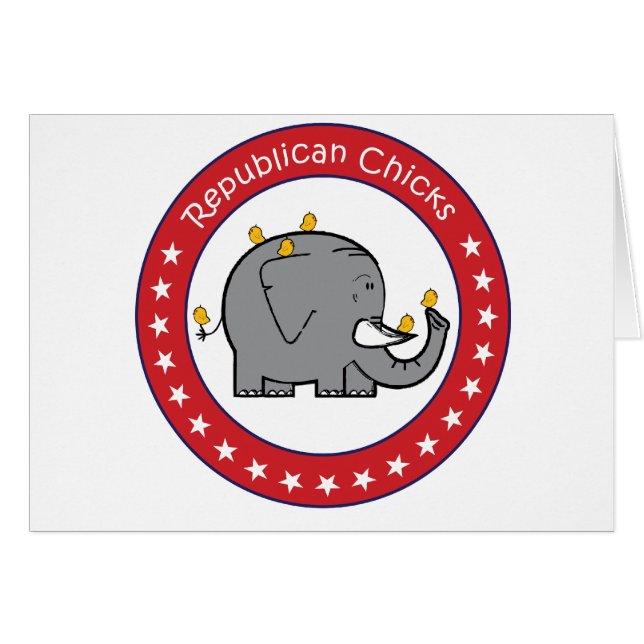 Cartão pintinhos republicanos (Frente Horizontal)