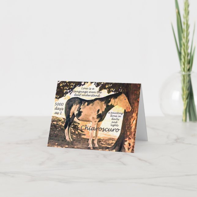 Cartão Pinto Pinto Surdo Cavalo Chiaro (Frente)