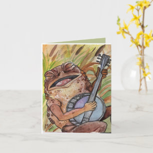 Cartão Pintor de algodão em forma de água com banjo