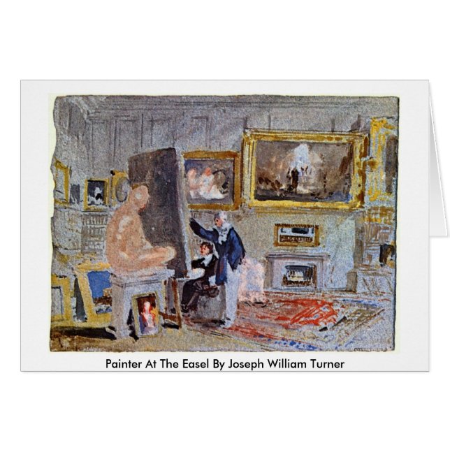 Cartão Pintor No Easel De Joseph William Turner (Frente Horizontal)