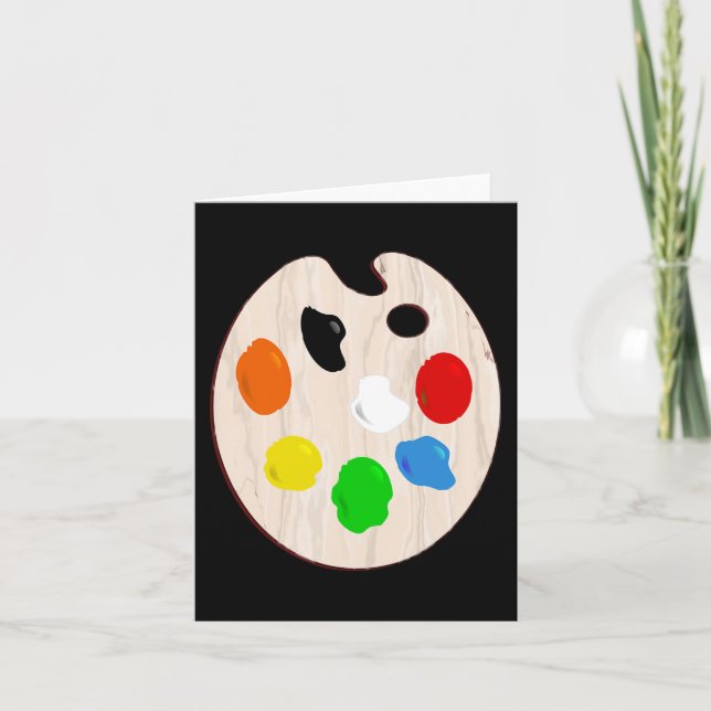 Cartão Pintora Artista Paint Paleta de Halloween (Frente)