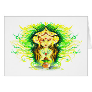 Cartão Pintura abstrata Handmade de Lakshmi Durga