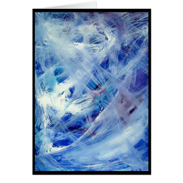 Cartão Pintura acrílica abstrata feliz da arte (Frente)