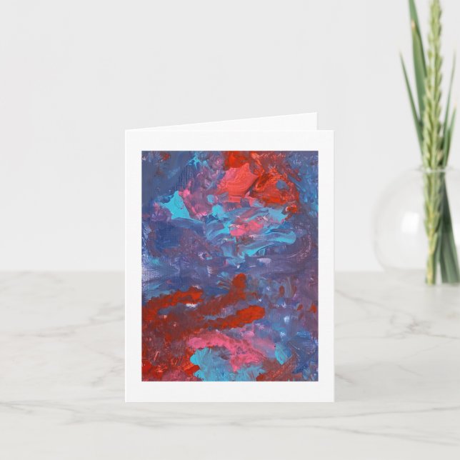 Cartão Pintura acrílica da esquerda (Frente)