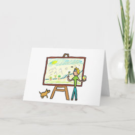 Cartão Pintura Artista
