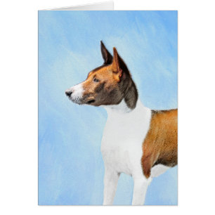 Cartão Pintura Basenji - Arte Original Custa