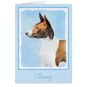Cartão Pintura Basenji - Arte Original Custa