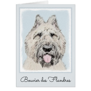 Cartão Pintura Bouvier des Flandres - Arte Cachorra Origi