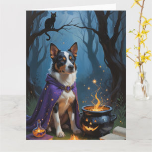 Cartão Pintura Caprichosa de Halloween de Gado Australian