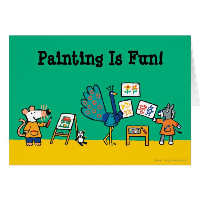 Cartão Pintura com Maisy! (Frente Horizontal)