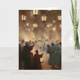 Cartão Pintura da cena de Ramadan desde 1902 -