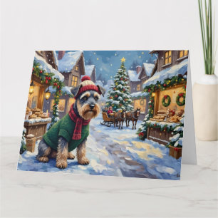 Cartão Pintura da Feira de Natal da Vila Nevada com Schna