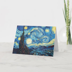 Cartão Pintura da noite estrelado de Van Gogh