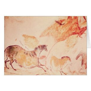 Cartão Pintura da rocha dos cavalos, c.17000 BC