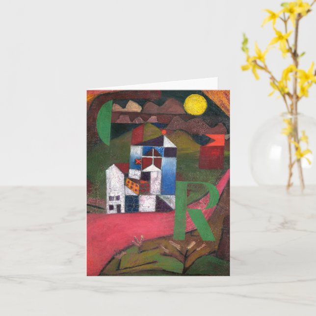 Cartão Pintura da Villa R (1919) por Paul Klee (Flor Amarela)