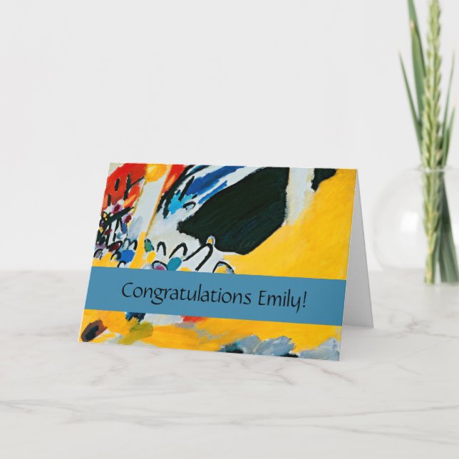 Cartão Pintura de Abstrato do concerto de Impressão de Ka (Frente)