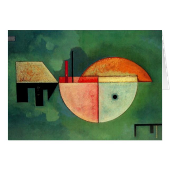 Cartão Pintura de Abstrato para Cima do Kandinsky (Frente Horizontal)