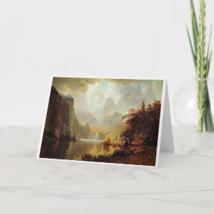 Cartão Pintura de Albert Bierstadt, nas Montanhas 1867