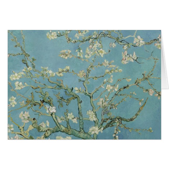 Cartão Pintura de Almond Blossoms por Van Gogh (Frente Horizontal)