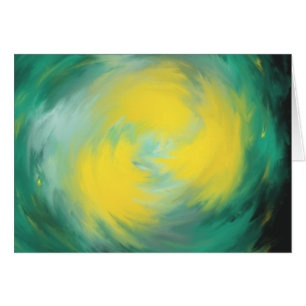 Cartão Pintura de Arte de Adoração Abstrata Cristã Trinit