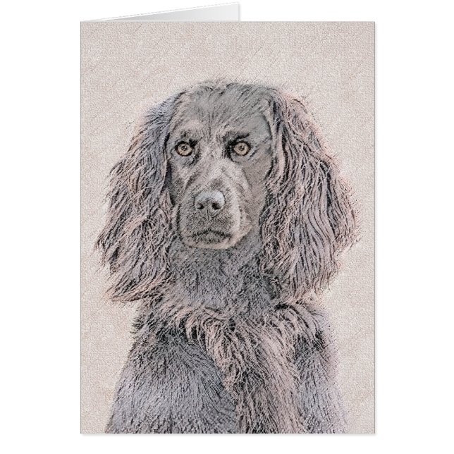 Cartão Pintura de Boykin Spaniel - Arte de Cachorro Origi (Frente)