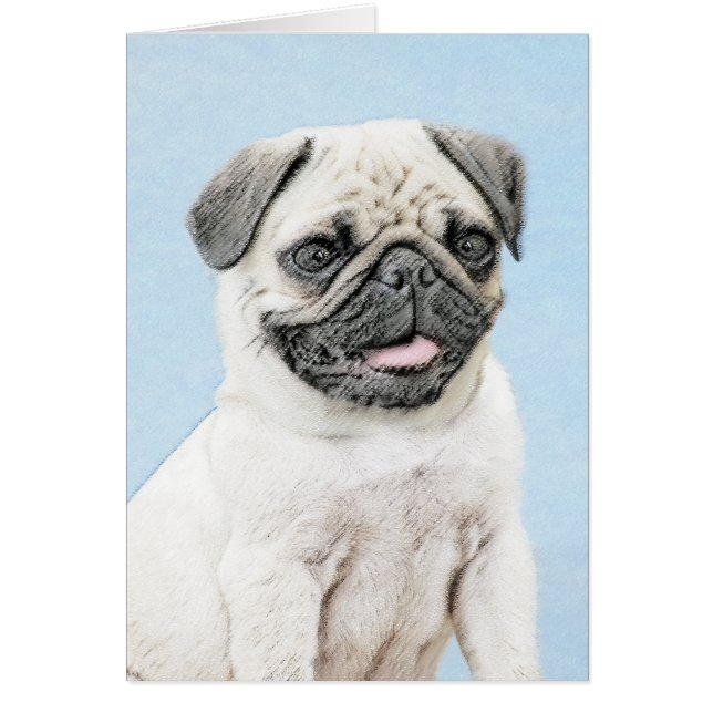 Cartão Pintura de Cachorro - Arte de Cachorro Original (Frente)