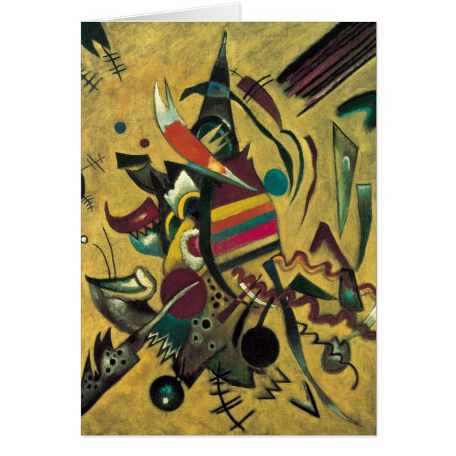 Cartão Pintura de Canvas de Pontos Kandinsky (Frente)