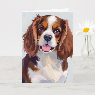 Cartão Pintura de Cão Cocker Spaniel
