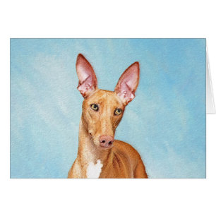 Cartão Pintura De Cão Faraó - Arte De Cão Original